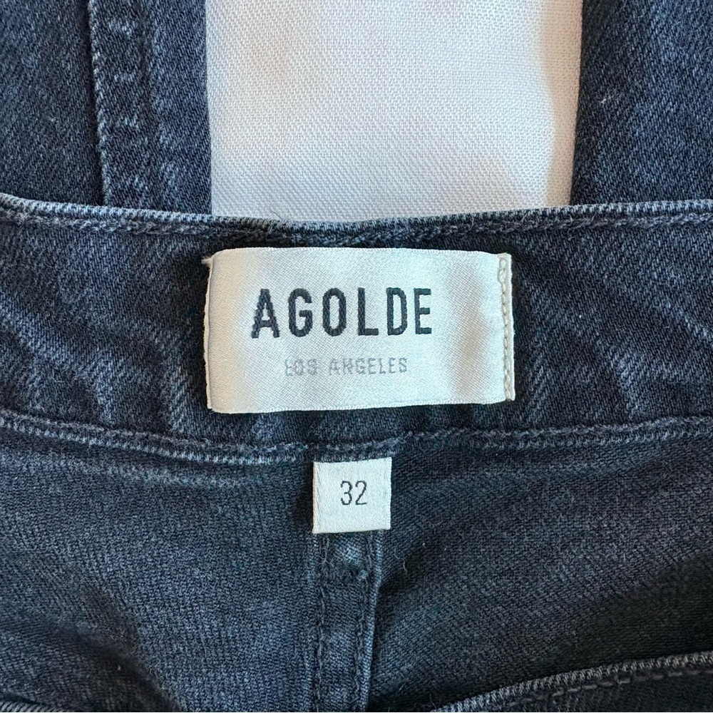Agolde Black Riley Long Jeans - Picture 5 of 11